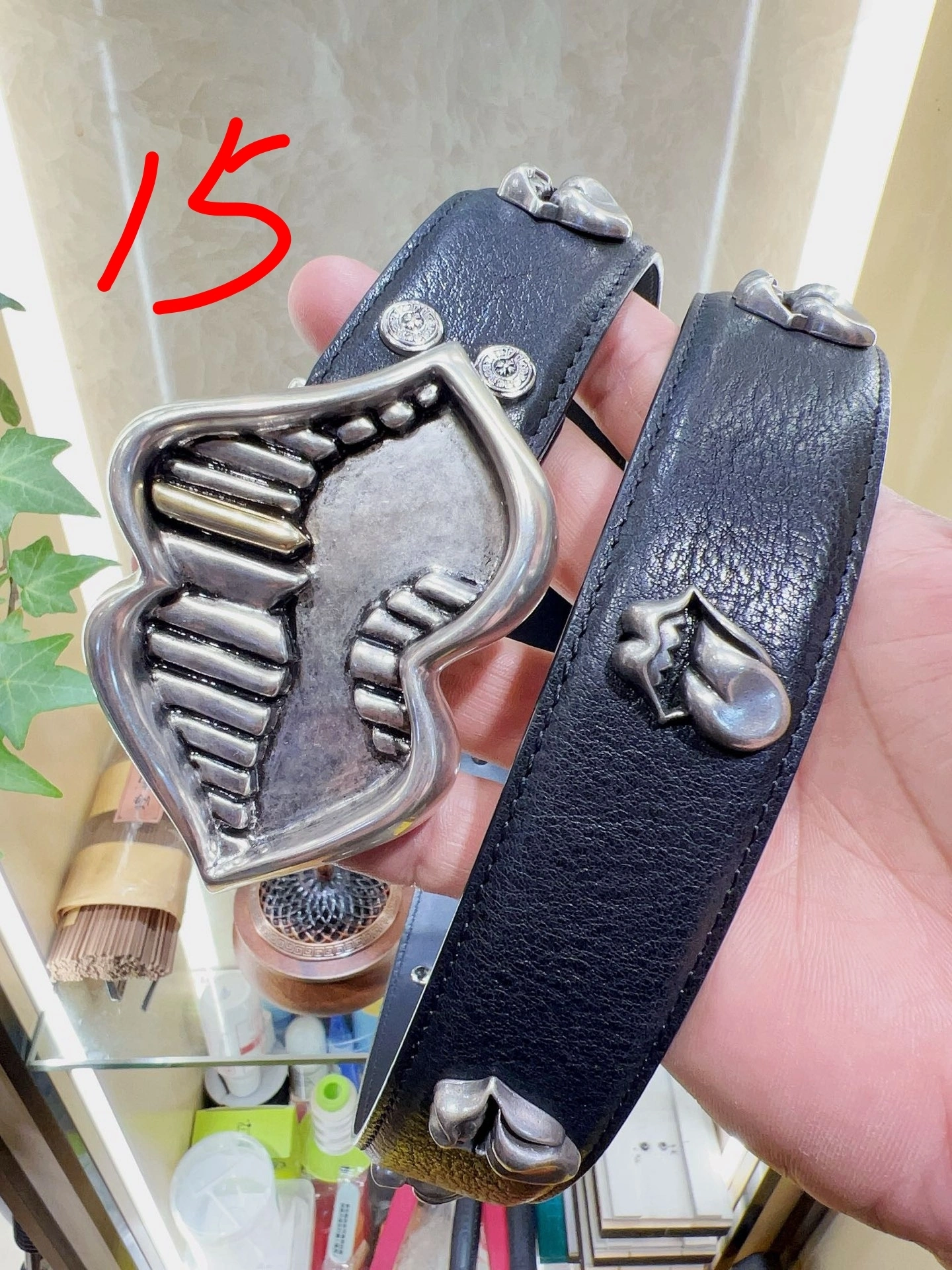 Barbara-- 3hro75 cowhide 925 silver 3.8cm 16Colour item:E-S333L0411-16